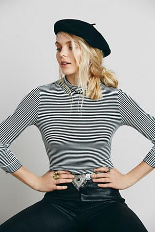 Free People Womens Night In Paris Beret