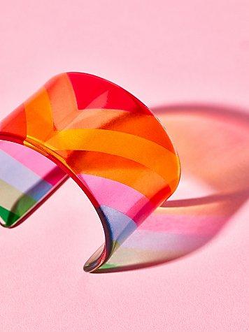 Free People Lucite Colorblock Cuff