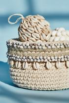 Banjara X Free People Womens Macrame Shell Basket