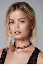 Ettika X Free People Womens Lucia Leather Choker