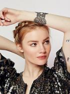 Free People Metallic Lace Cuff