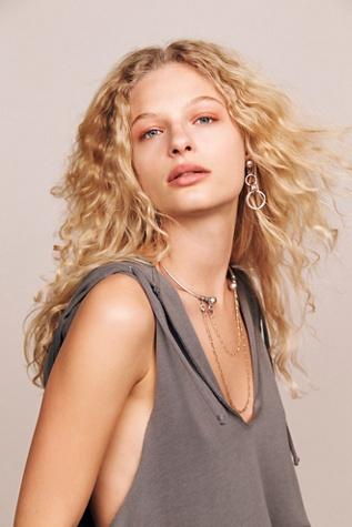 Free People Womens Double Piercing Draped Ch