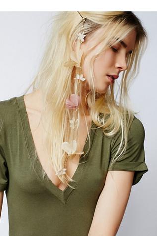 Free People Womens Rose Petal Hair Chain