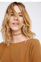 Av Max X Free People Womens Raw Stone Droplet Choker