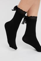 Lace Ribbon Crew Sock By Memoi At Free People