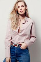 Fp Collection Womens New Soul Poplin Top