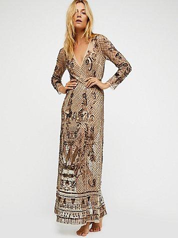 Art Deco Embellished Maxi Slip By Intimately At Free People
