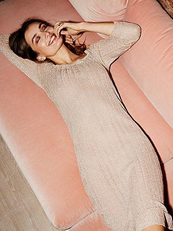 Astrid Pointelle Midi Dress By Free People