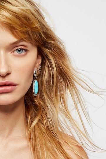 Sterling Turquoise Drop Earrings By Navajo Arts &amp; Crafts Enterprise At Free People