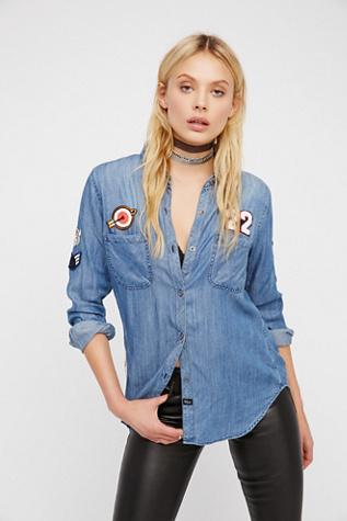 Rails Womens Carter Dark Vintage Patch