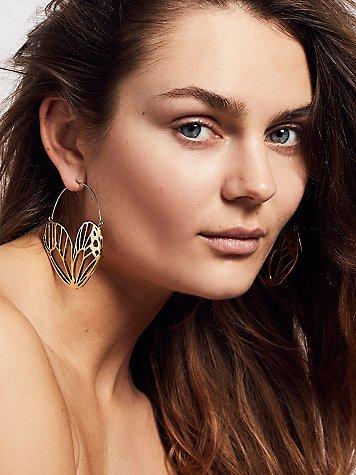 Free People Deco Statement Hoops