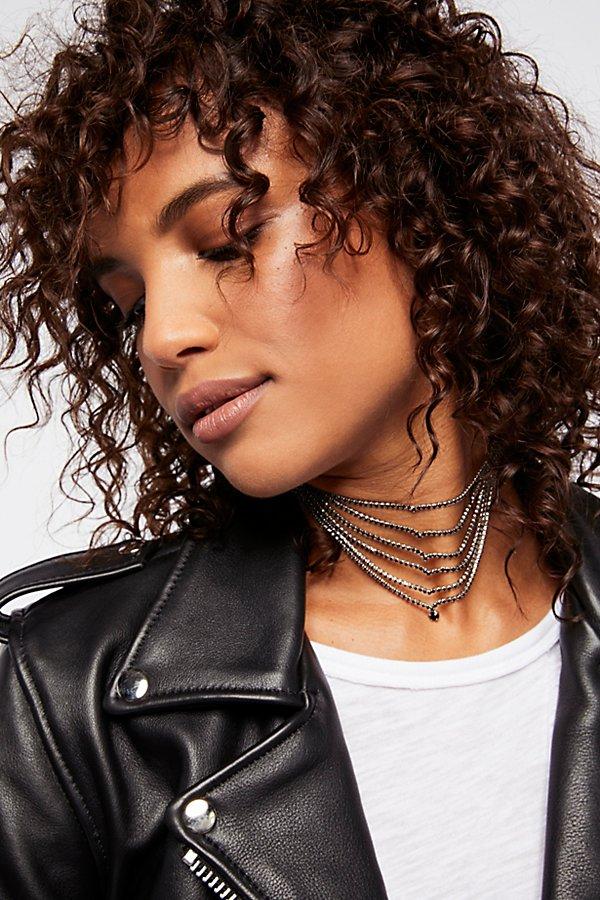 Athena Tiered Crystal Necklace By Free People