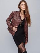 Fitted And Rugged Leather Jacket By Free People