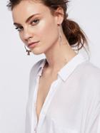 Molten Cross Brass Hoops By Free People