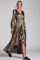 Zohara Lame Wrap Dress By Free People