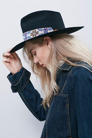 Sam Roberts For Free People Womens Big Love Exclusive Beaded Band Hat