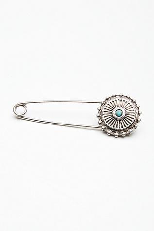 Free People Womens Boho Babe Emb. Safety Pin