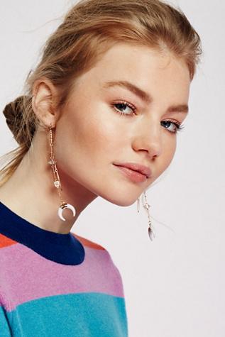 Free People Womens Sabina Horn Pendulum Earr