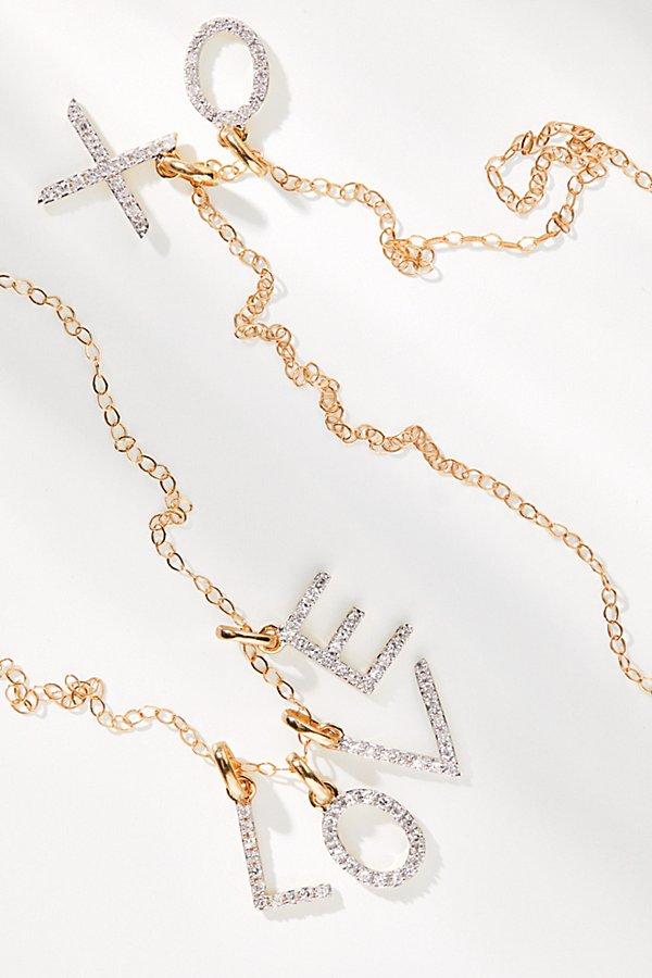14k Diamond Initial Necklace By Erth At Free People
