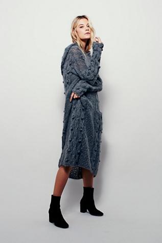 Mes Demoiselles Paris Womens Cable Maxi Hoodie