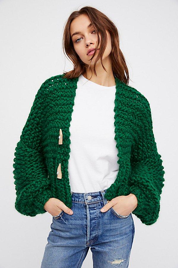 Cropped Cable Cardi By Loopy Mango At Free People