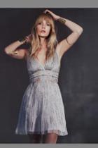 Cecilia De Bucourt Womens Metallica Beaded Cut Out Dress