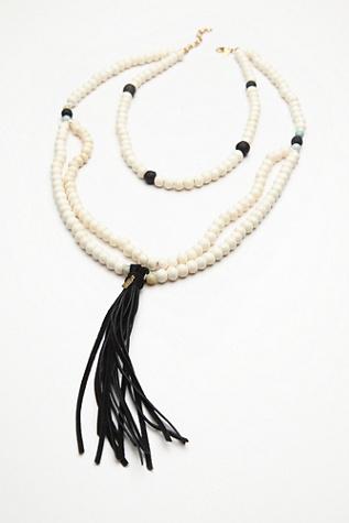 Jonsey Woods X Free People Womens Presley Mega Rosary Necklace