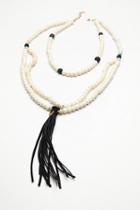 Jonsey Woods X Free People Womens Presley Mega Rosary Necklace