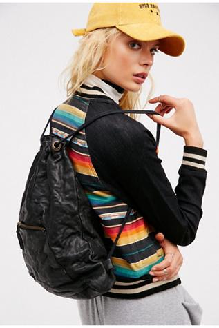 Free People Womens Granby Leather Backpack