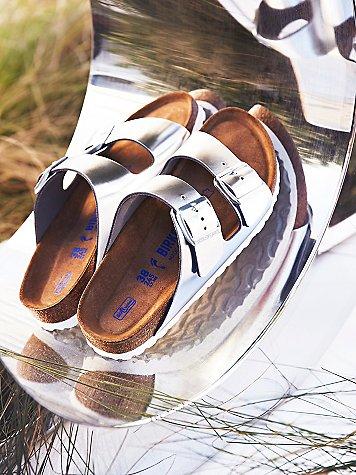 Arizona Metallic Birkenstock At Free People