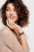 Pascale Monvoisin X Free People Womens Suede Raw Stone Wrap Brac