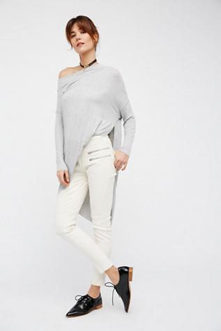 Free People Womens Coated Lennon Skinny
