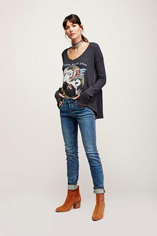 Free People Womens Ranger Low Rise Skinny Jeans