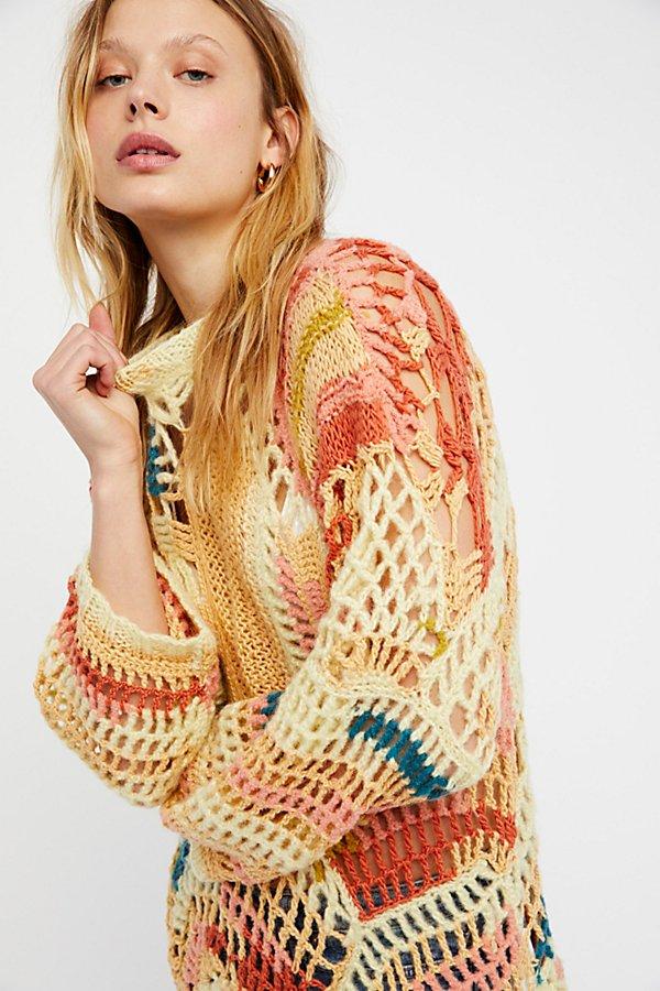 Sherbert Crochet Pullover By Free People