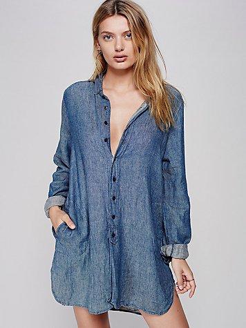 Cp Shades X Free People Flannel Tunic Solid