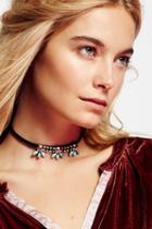 Tova Womens Crystal Bloosom Leather C