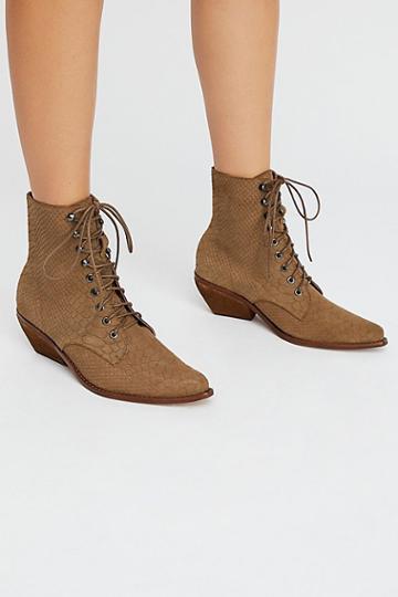 Suede Grove Lace-up Western Boot By Jeffrey Campbell At Free People
