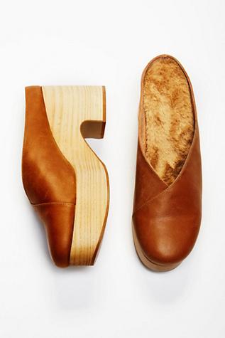 Fp Collection Womens Fur Brea Clog
