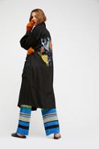 Free People Womens Emb Slouchy Duster