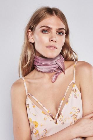 Free People Womens Pleated Iridescent Bandan