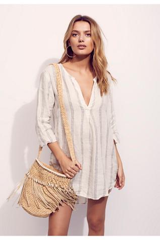 Cp Shades X Free People Womens Linen Swing Dress