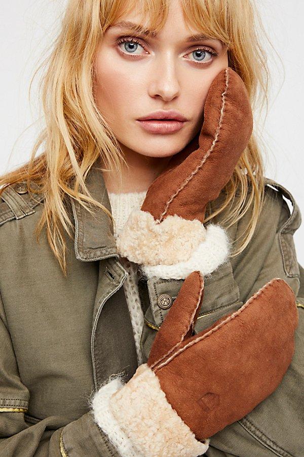 Hestra Shearling Mittens At Free People
