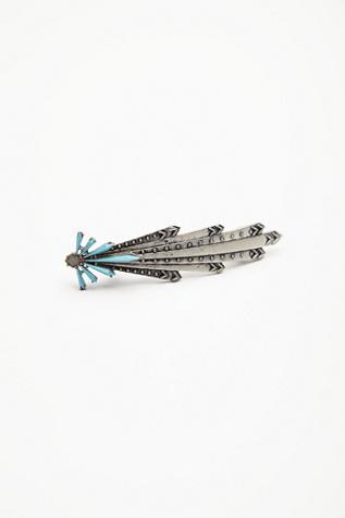 Chibi Jewels For Free People Womens Turq Flower Barrette