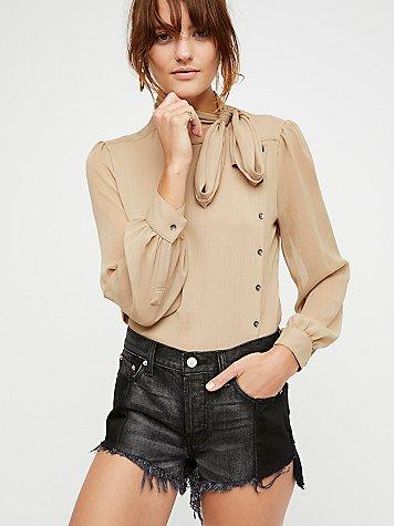 Pieced Step Hem Short By Free People