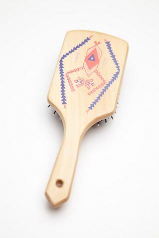 Free People By Gypsy Pea Magoo Womens Hand Painted Wooden Brush