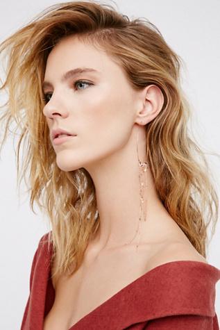 Free People Womens Smokeshow Threader Hoops