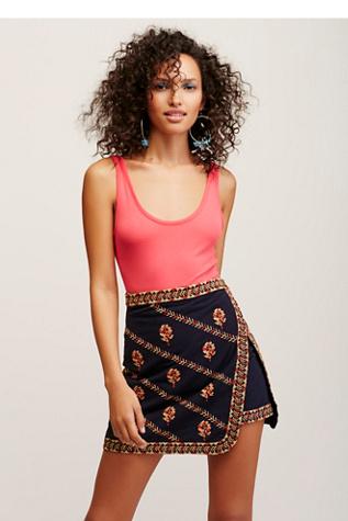 Free People Womens On My Radar Embroidered Mini