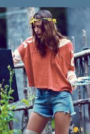 Free People Womens Raw Hem Denim Cutoff