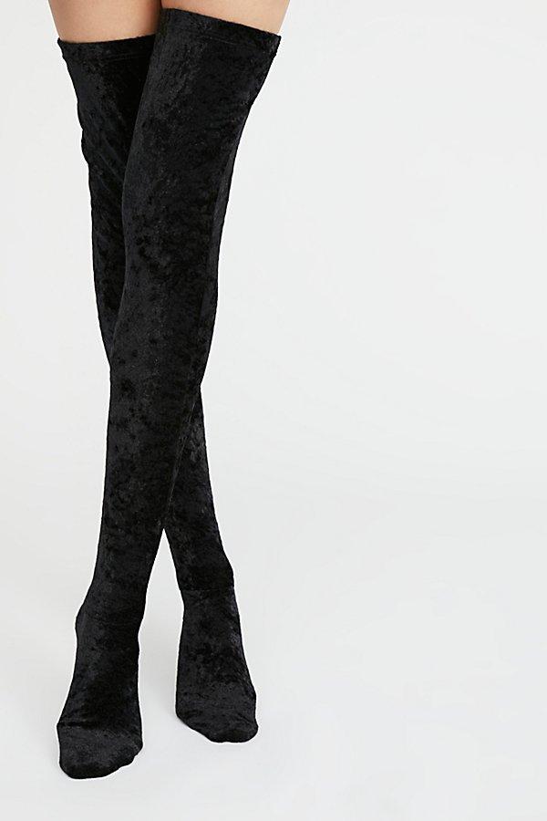 Velvet Thigh High Socks By Leg Avenue At Free People