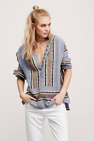 Free People Womens Baja Pullover Top